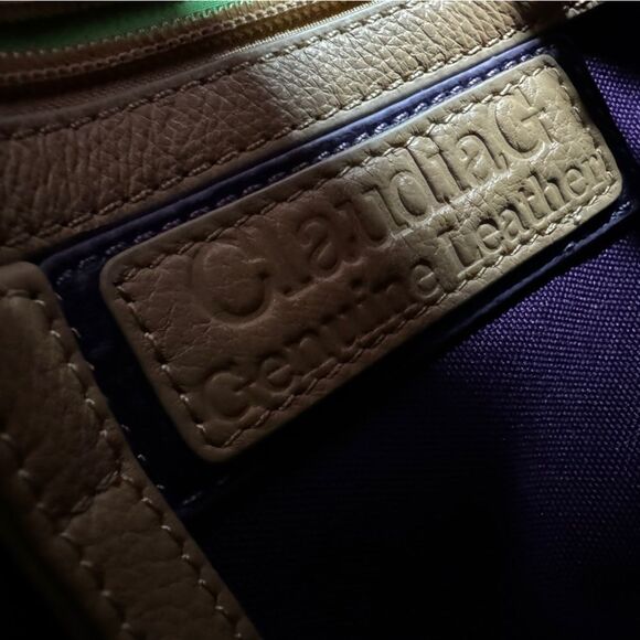 Claudia G camel tan supple genuine leather fringe foldover crossbody bag - Picture 8 of 12